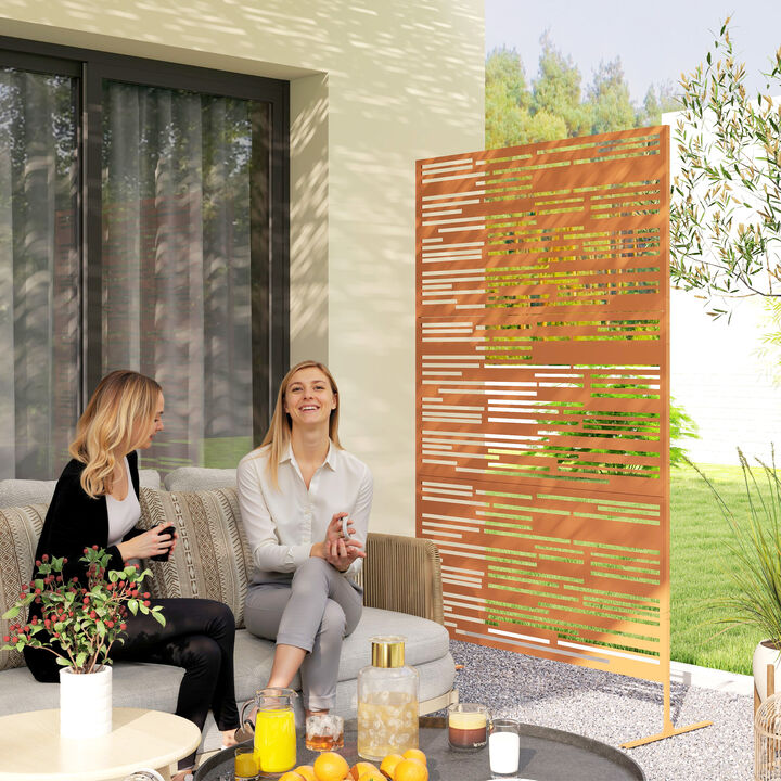 Hivvago Freestanding 78" Decorative Privacy Wall
