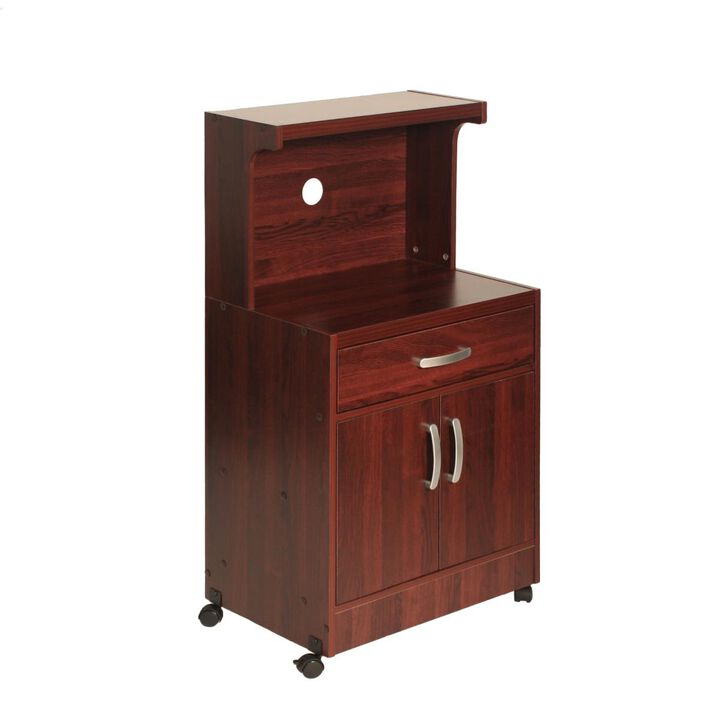 16 x 45 x 23.5 in. Shelby Kitchen Wooden Microwave Cart,