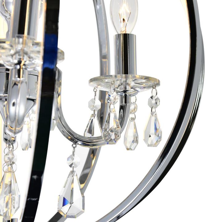 Abia 4 Light Up Chandelier With Chrome Finish