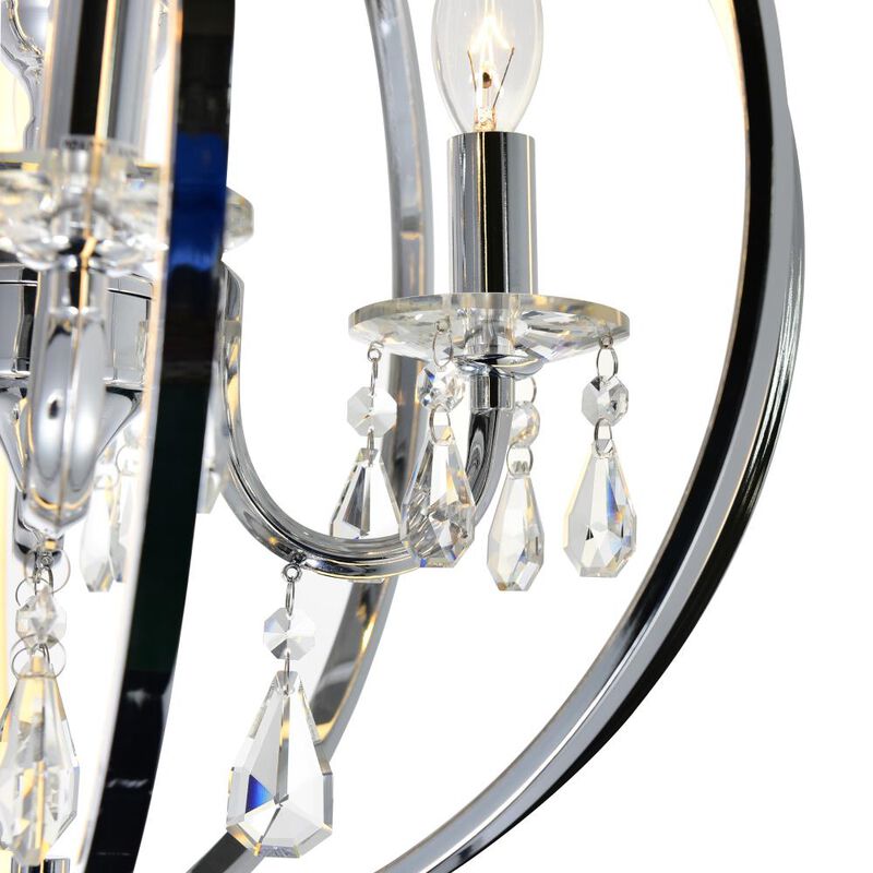 Abia 4 Light Up Chandelier With Chrome Finish