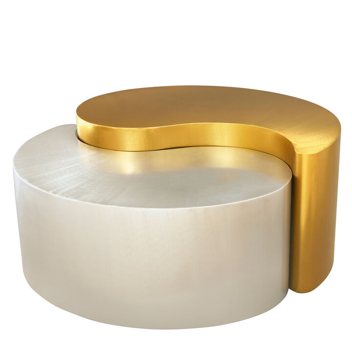 Zenavique Black & Gold Yin-Yang Coffee Table