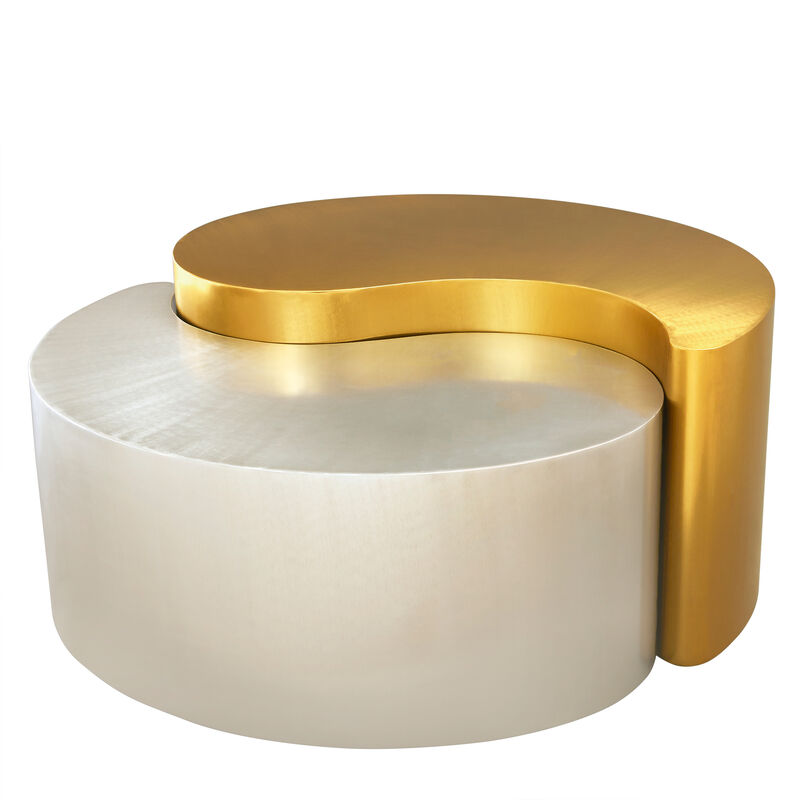 Zenavique Black & Gold Yin-Yang Coffee Table image number 1