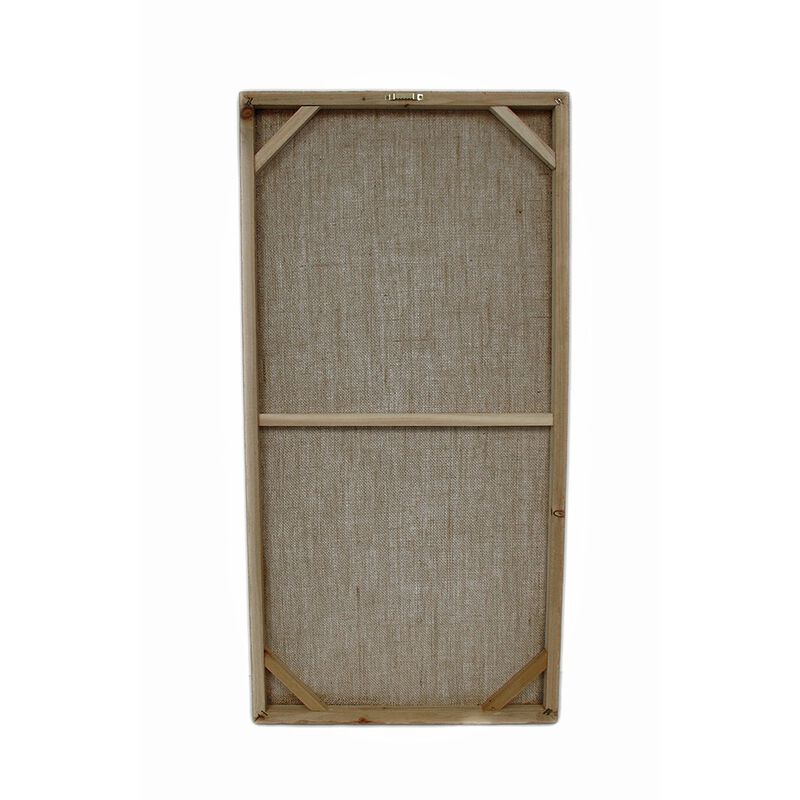 Shell Art Blue And White Murex Shell Burlap Canvas Wall Hanging image number 2