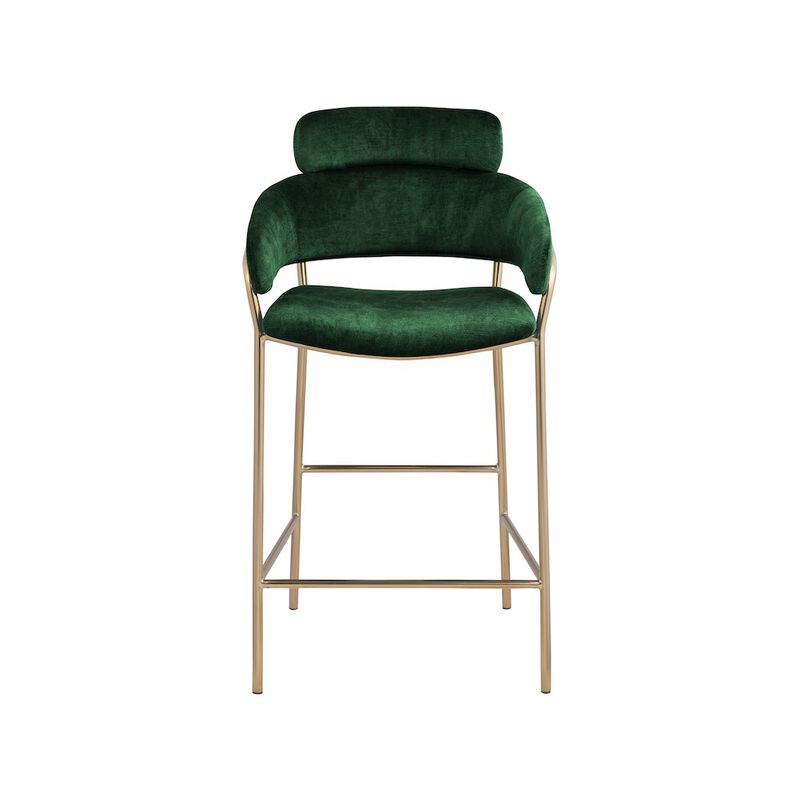 Meridian Furniture Yara Velvet Counter Stool