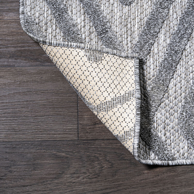 Balansat Moroccan Diamond Round Indoor/Outdoor Area Rug