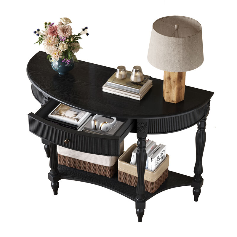 Muxtur Half Moon Console Table image number 6