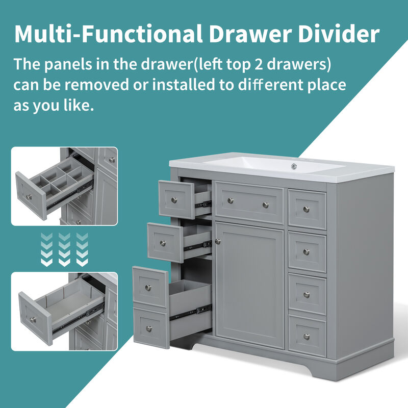 Merax Bathroom Vanity with Ceramic Sink