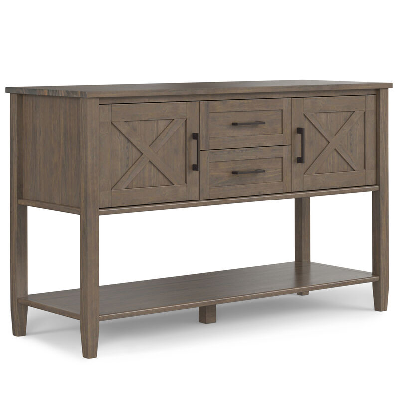 Ela SOLID WOOD 48 inch Wide Transitional Console Table in Smoky Brown
