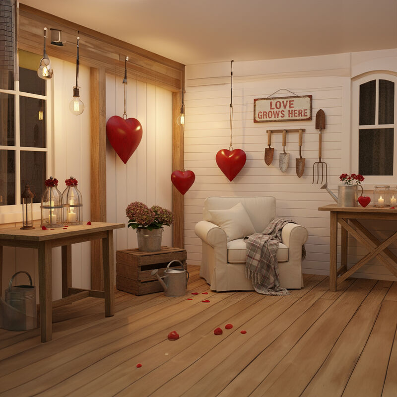 Myri Decorative Metal Heart Wall Decor Set of 3, Classic Red with Jute Hanging Rope, 12, 9.5, 7 Inches