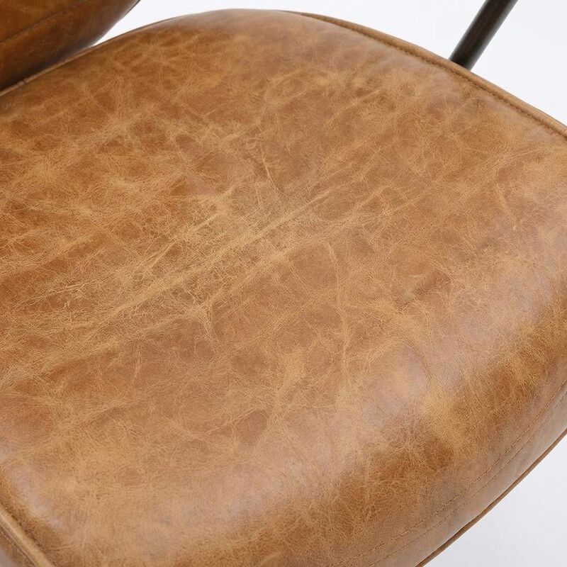 Bison Office Leather Upholstered Executive Office Chair, Industrial Swivel Desk Chair image number 6