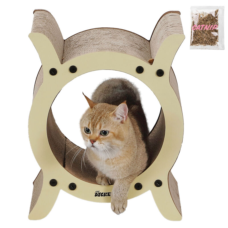 Nyan Modern Cardboard Tunnel Cat Scratcher with Catnip