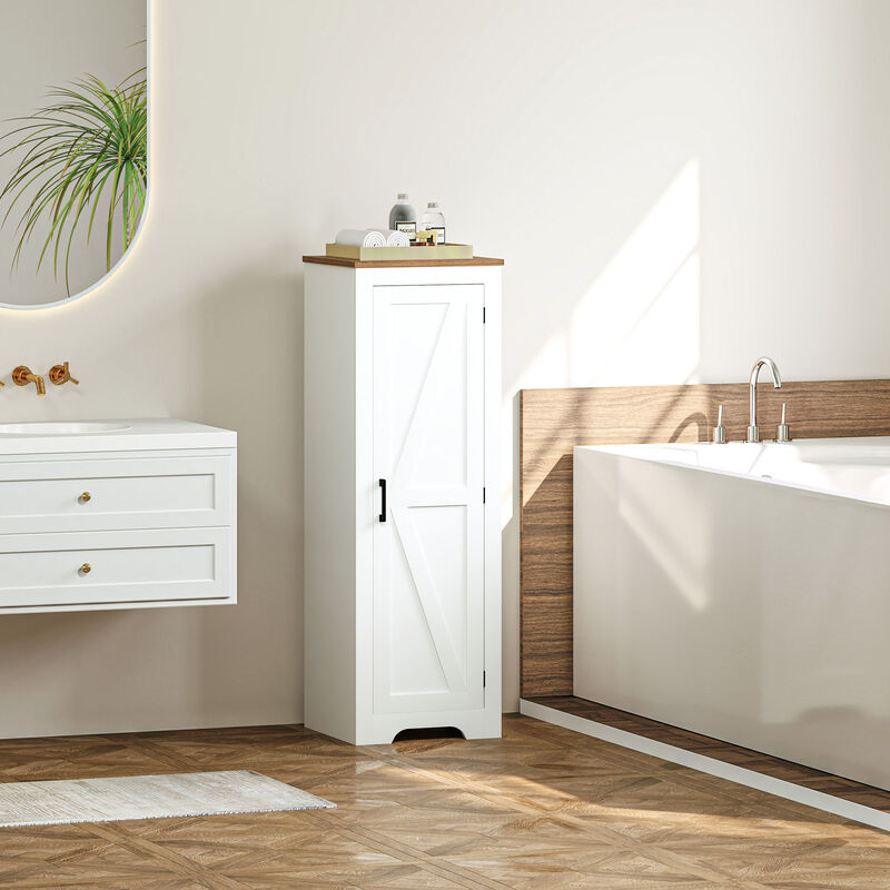 Freestanding Kitchen Storage Cabinet With Shelves And Doors For Extra Pantry Space