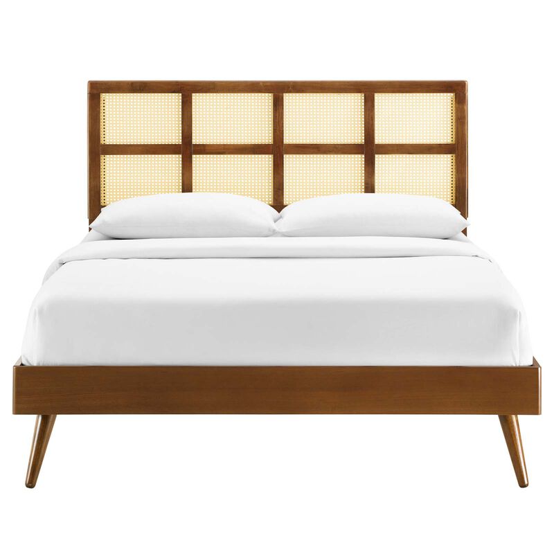Modway - Sidney Cane and Wood Full Platform Bed with Splayed Legs image number 5