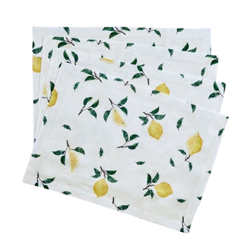 Linen Placemats - Botanical Lemon