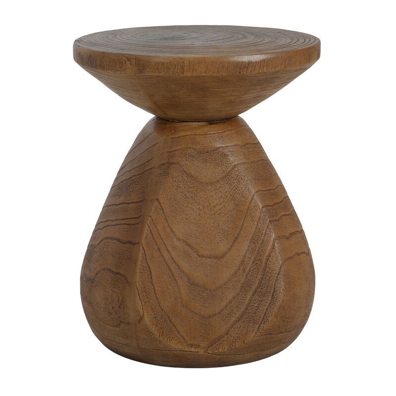 Christopher Knight Home Fraley Patio Rustic Lightweight Concrete Wood Side Table image number 5