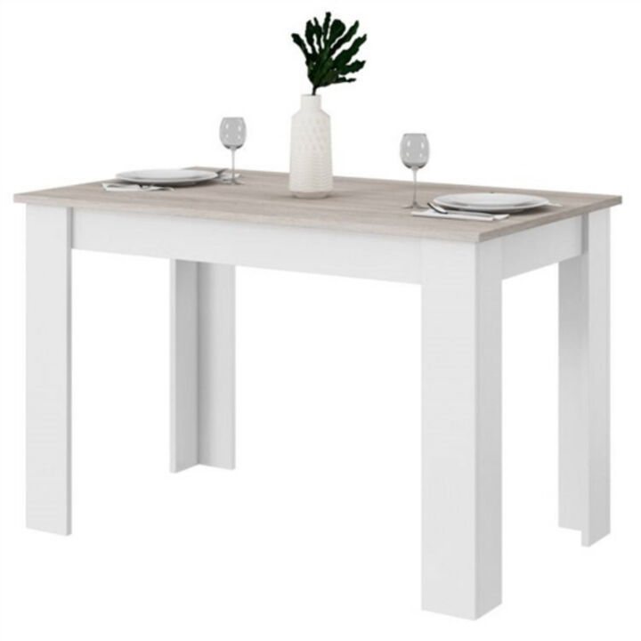 Modern Wooden Finish Table &ndash; Use as Kitchen Dining Table or Computer Desk
