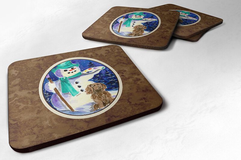 Caroline's Treasures SS1002FC Boykin Spaniel Foam Coasters (Set of 4), 3.5 H x 3.5 W, Multicolor image number 0
