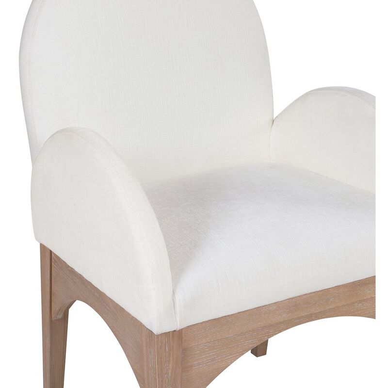 Meridian Furniture Waldorf Cream Chenille Fabric Dining Chair