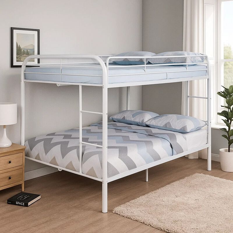 Fegy Bunk Bed with Ladder and Rails, Metal Frame image number 1