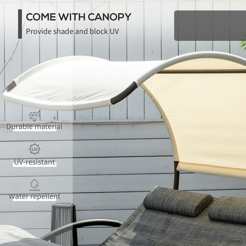 Hivvago Outdoor Chaise Daybed Rocking Chair for Two image number 3