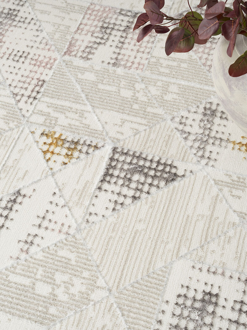 Glitz GLZ04 Ivory/Multicolor 5'3" x 7'3" Rug