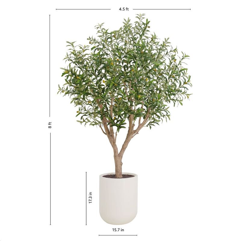 8' Artificial Olive Tree image number 5
