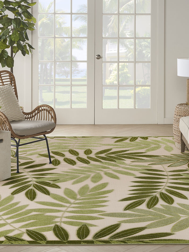 Aloha ALH18 Ivory/Green 10' x 14' Rug