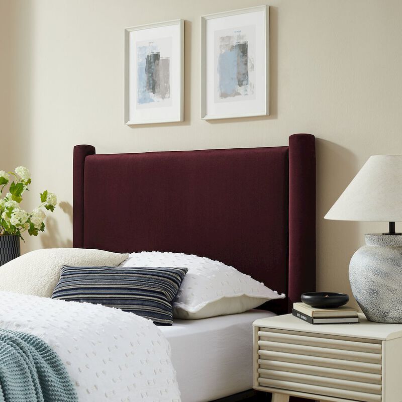 Rael Performance Velvet Twin Headboard image number 5