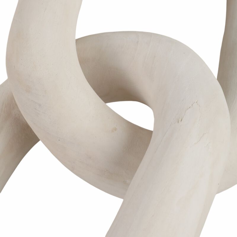 28" 3 Wooden Links, White image number 4