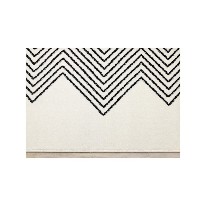 Novelle Home Black and White 7x10 Modern Rug for Living Interiors image number 2