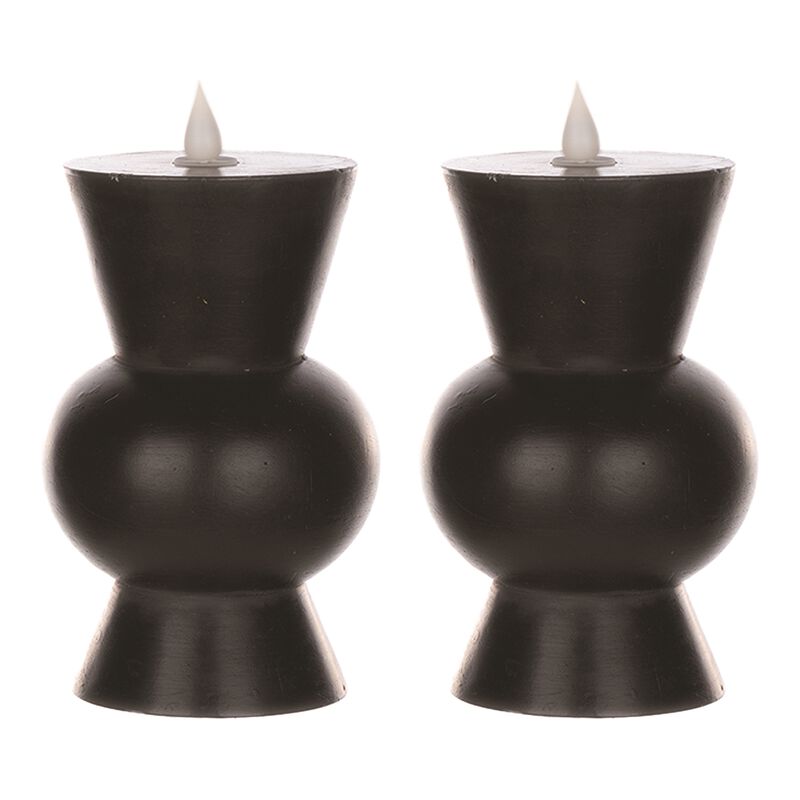 Simplux LED Designer Candle with 4 and 8 Hour Timer for Convenient and Elegant Lighting (Set of 2)