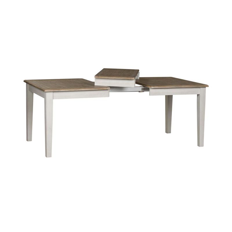Liberty Furniture Summerville Rectangular Leg Table in Soft White Wash w/ Wirebrushed Gray Top image number 4