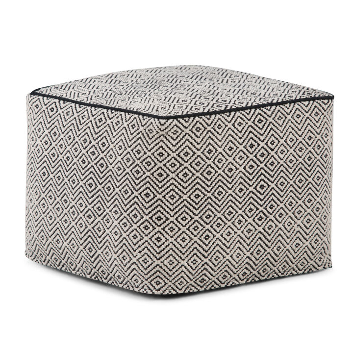 Simpli Home Brynn Square Pouf