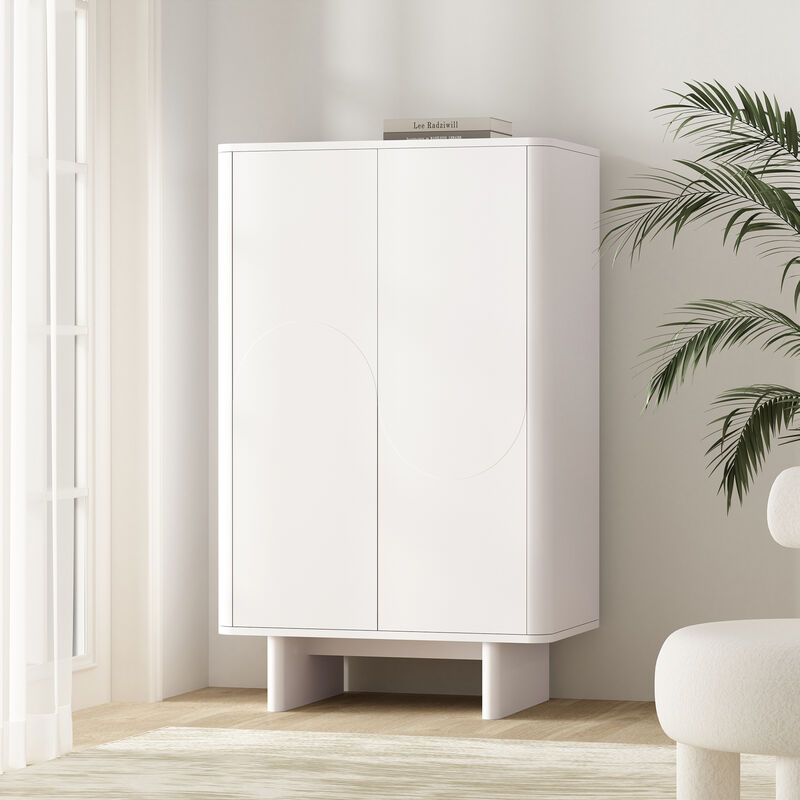 Ella White Accent Cabinet