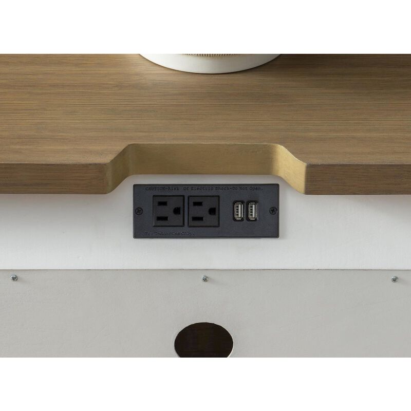 Legacy Classic Franklin Open Nightstand with Charging Ports and LED Light