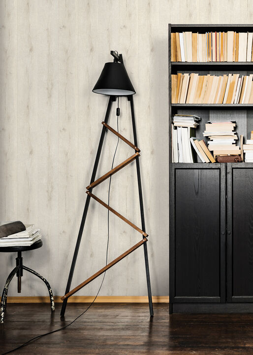 Appalacian Cream Wood Planks Wallpaper