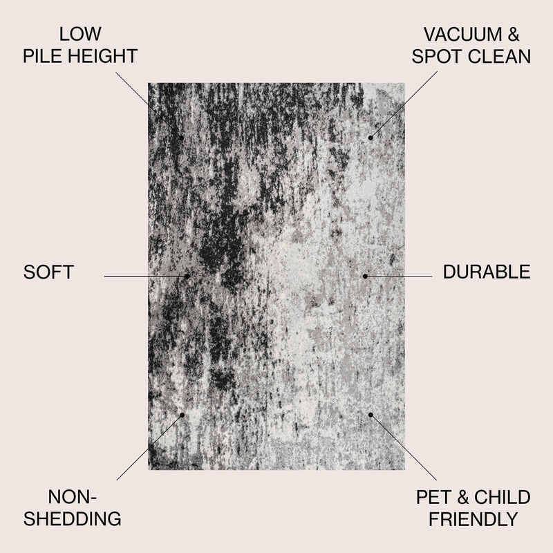 Storm Modern Abstract Area Rug