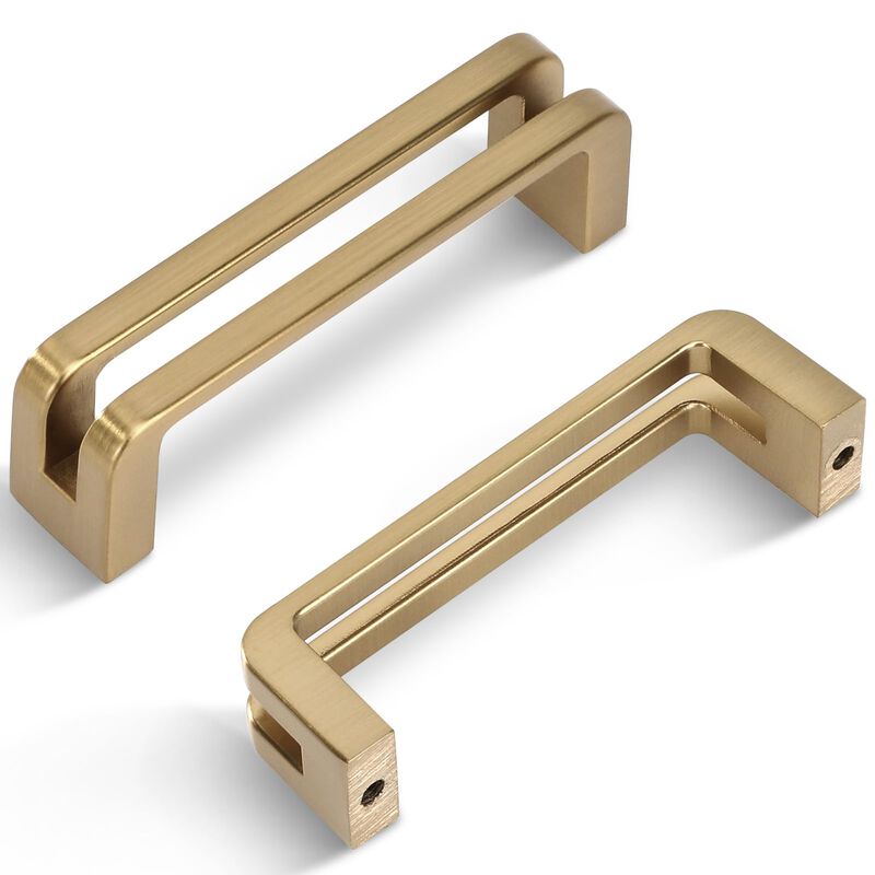 Vicycmc 3 Inch(76mm) Hole Center Champagne Bronze Zinc Alloy Solid Cabinet Pulls,Dresser Cabinet Handles Luxury Cabinet Pull Har