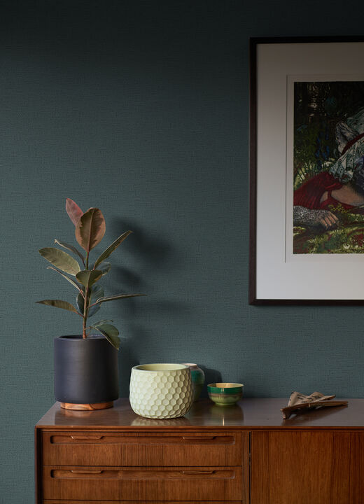 Estefan Teal Distressed Texture Wallpaper