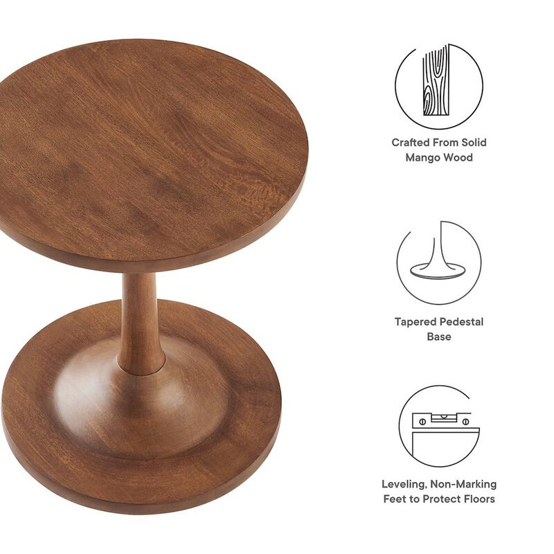 Lina Round Wood Side Table image number 1