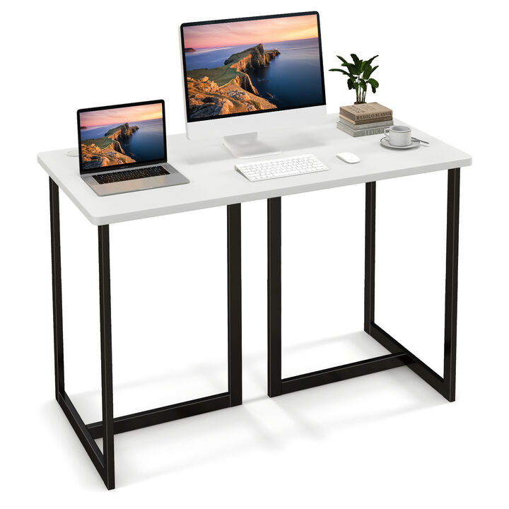 Modern Computer Desk and Writing Table with Sturdy Metal Frame for Home Office
