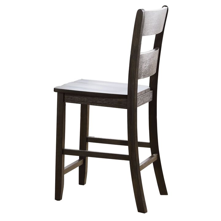 Haddie Counter Height Chair (Set-2), Distressed Walnut (2Pc/1Ctn)