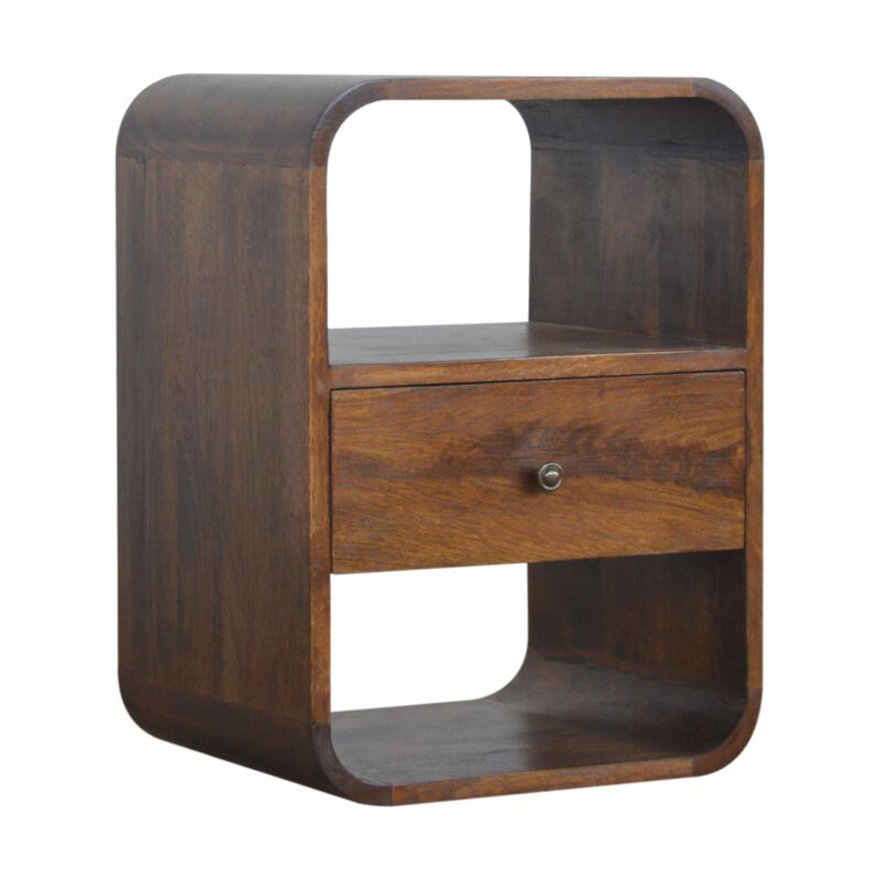 Artisan Furniture Chestnut Curved Edge 1 Drawer Nightstand