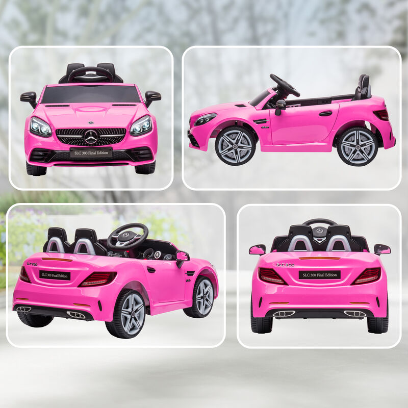 BreeBe Mercedes SLC 300 Licensed Kids Electric Car with Remote Control, 12V Battery Powered Kids Ride on Car with Music, Lights image number 7