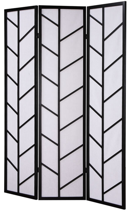 Streamdale 3-Panel Climbing Screen Room Divider, Black