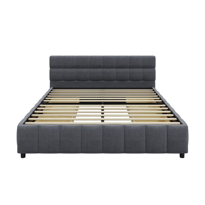 Ciqual Queen Size Upholstered Platform Bed Frame
