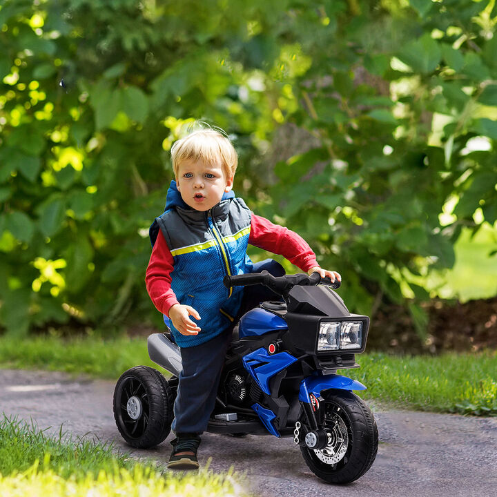 BreeBe 6V Kids Motorcycle Toddler Ride-on Toy, High-Traction Battery-Operated Mini Electric Motorbike with Forward/Reverse Switch, Music, Headlights, Horn