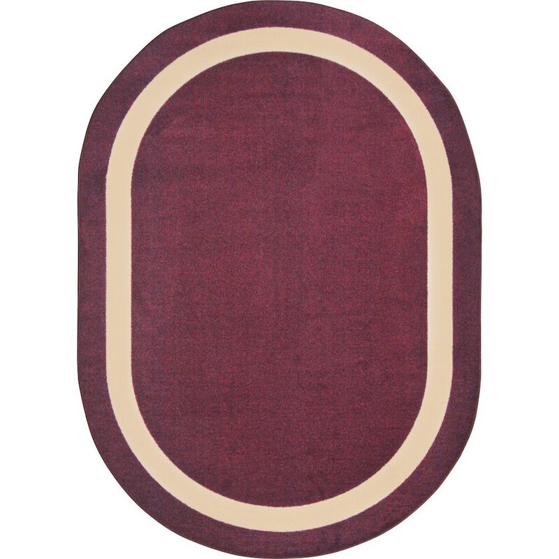 Joy Carpets Kid Essentials Portrait 10'9 x 13'2 Oval Area Rug in Color Heather