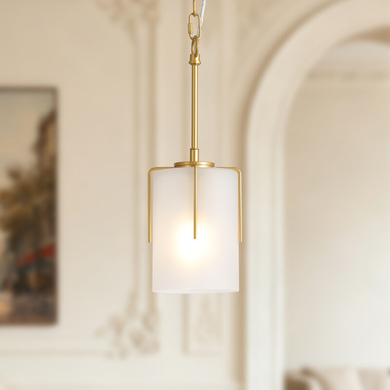 ELEMENT ACE Industrial Pendant Light with Clear Glass Shade Glare-Free Ceiling Light Fixture for Kitchen Island Dining Room Entryway Home Decor image number 3