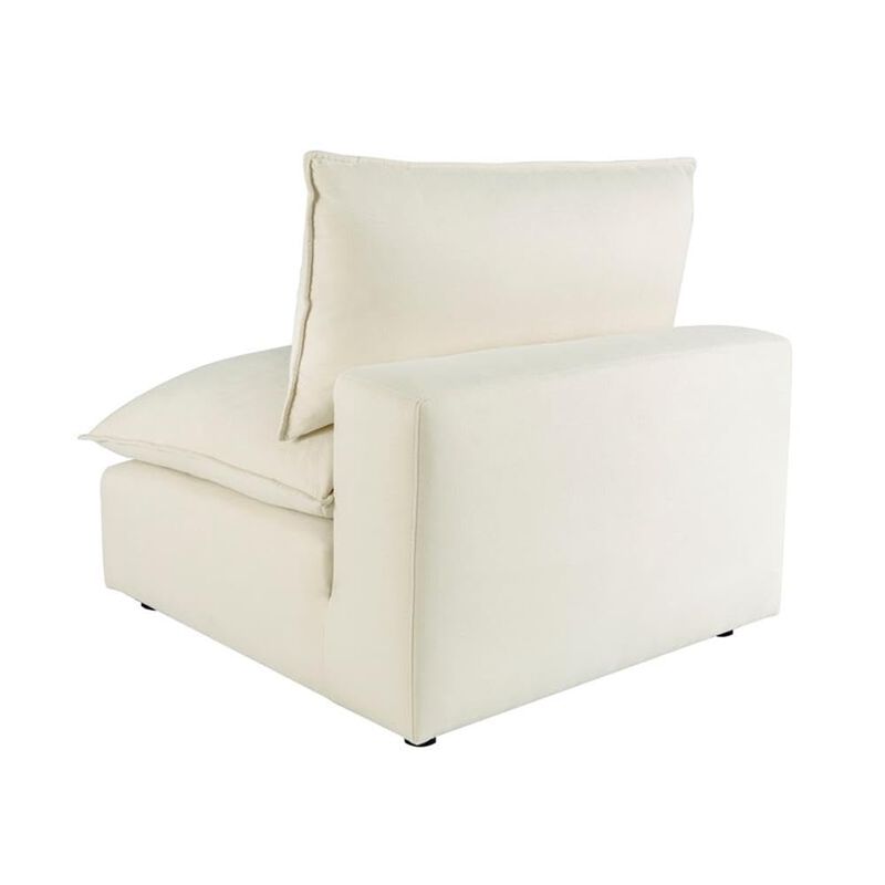 TOV Furniture Cali Natural Upholstered Armless Chair image number 5